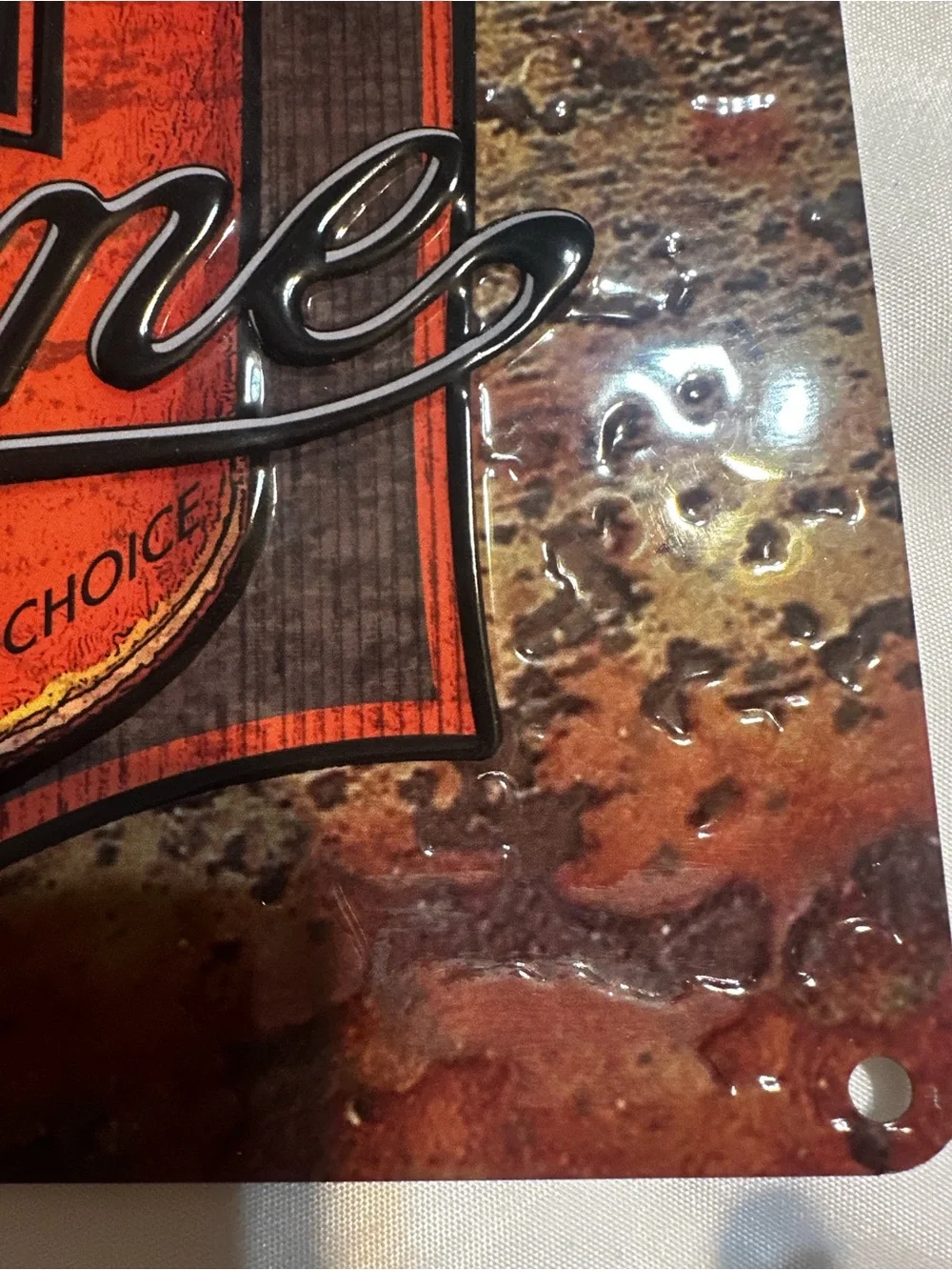 Harley-Davidson Orange and Black Genuine Metal Wall Plaque
