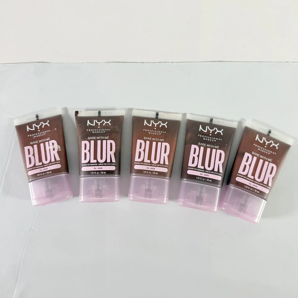 NYX Bare With Me Blur Foundation 24 Java Matte Full Coverage Lot of‎ 5 New