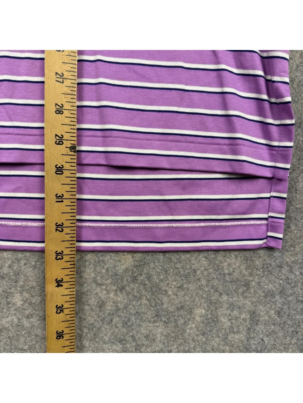 Polo Ralph Lauren Pima Soft Touch Polo Shirt Violet Navy Blue Stripe Size XL 761