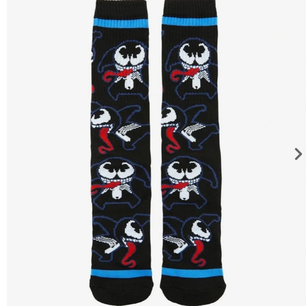 Marvel Venom Chibi Allover Print Crew Socks -‎ BoxLunch Exclusive