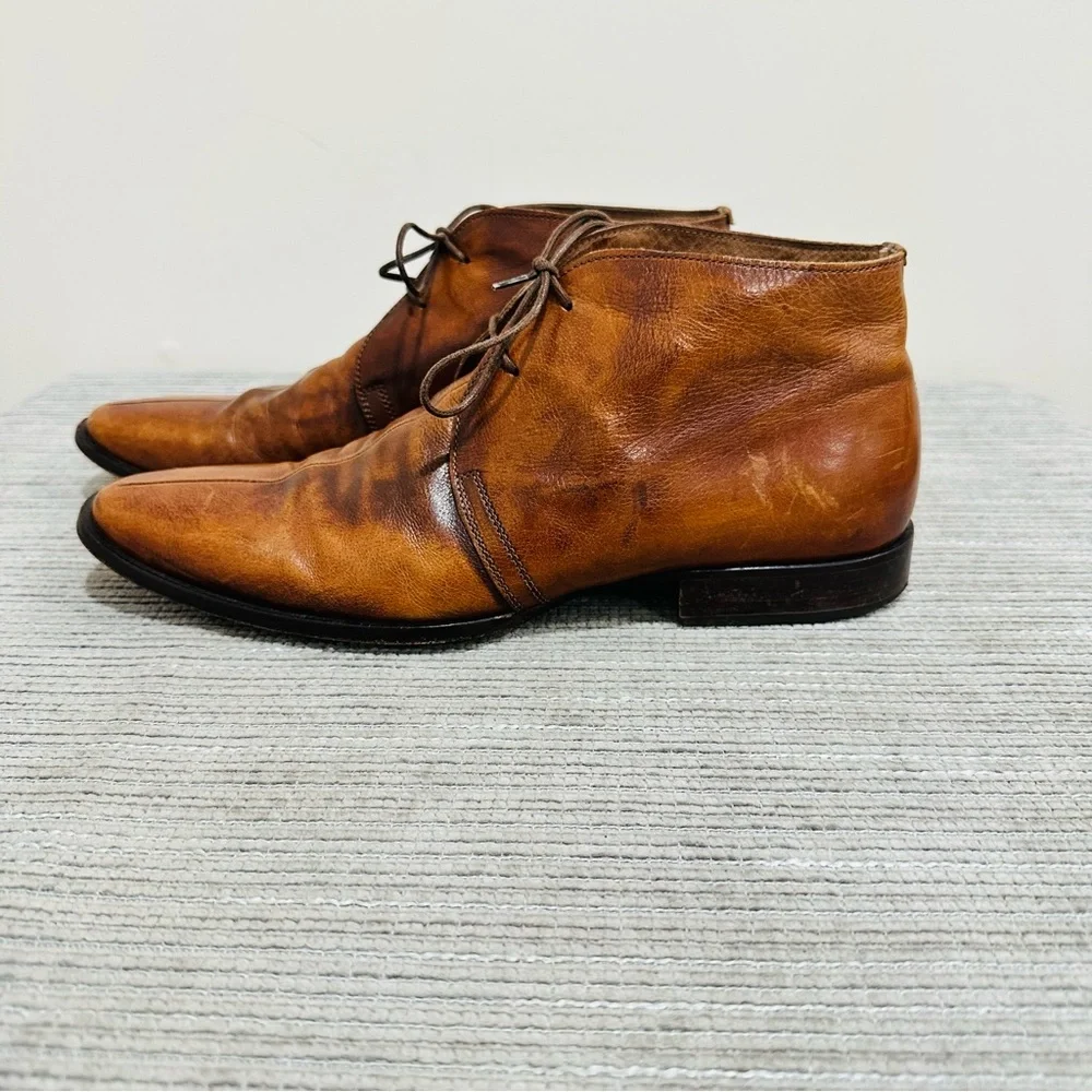 Russell & Bromley Boots‎ Men 8 Brown Leather Chukka Desert Ankle Dress Shoes