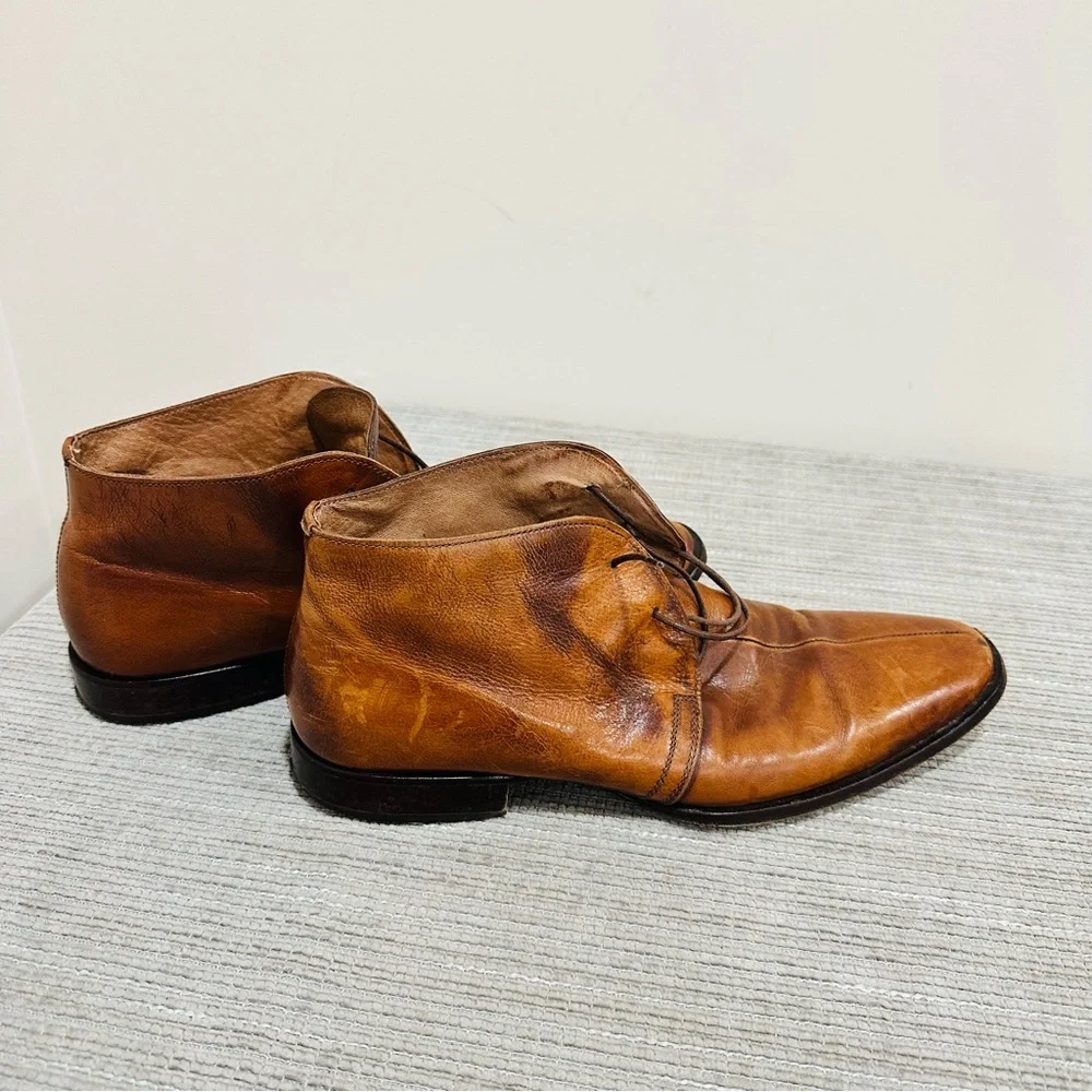 Russell & Bromley Boots‎ Men 8 Brown Leather Chukka Desert Ankle Dress Shoes