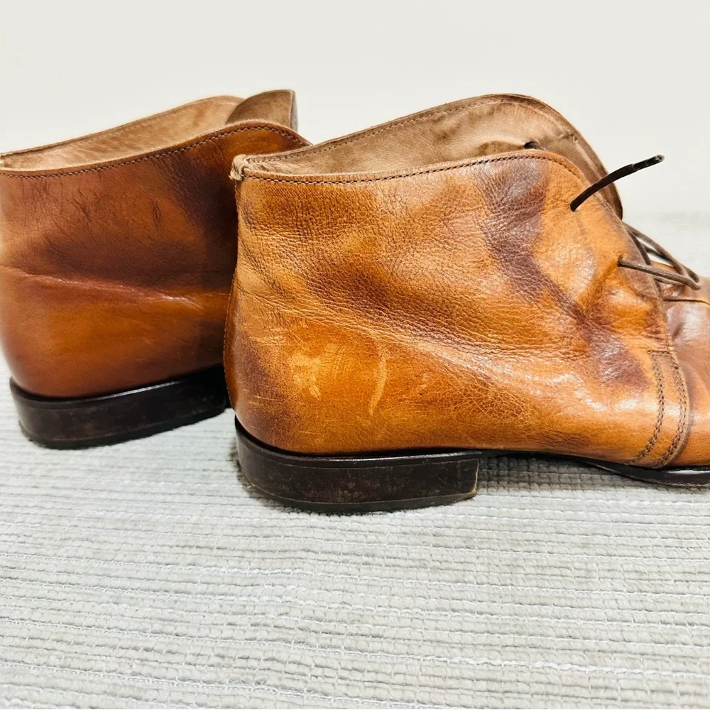 Russell & Bromley Boots‎ Men 8 Brown Leather Chukka Desert Ankle Dress Shoes