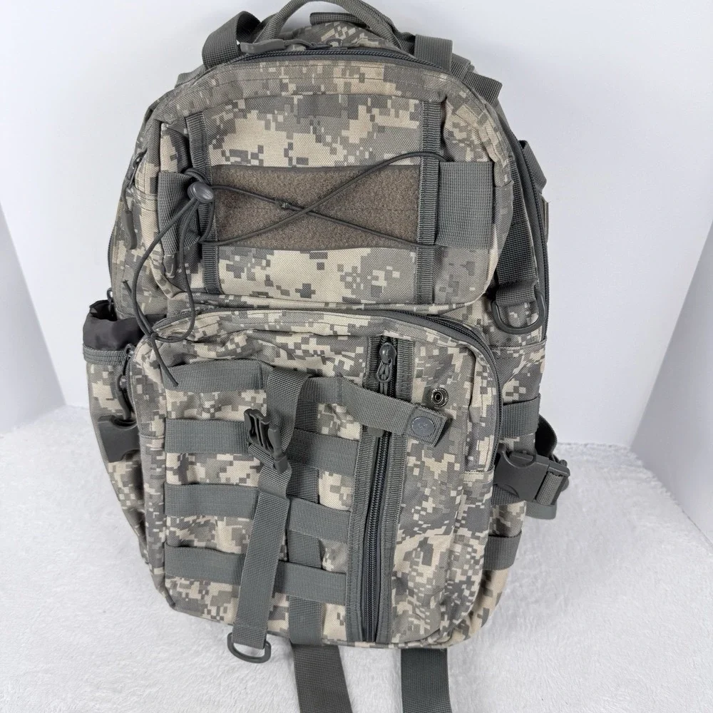 Protector Plus ACU Digital Camo Tactical Backpack MOLLE Hydration Military Pack