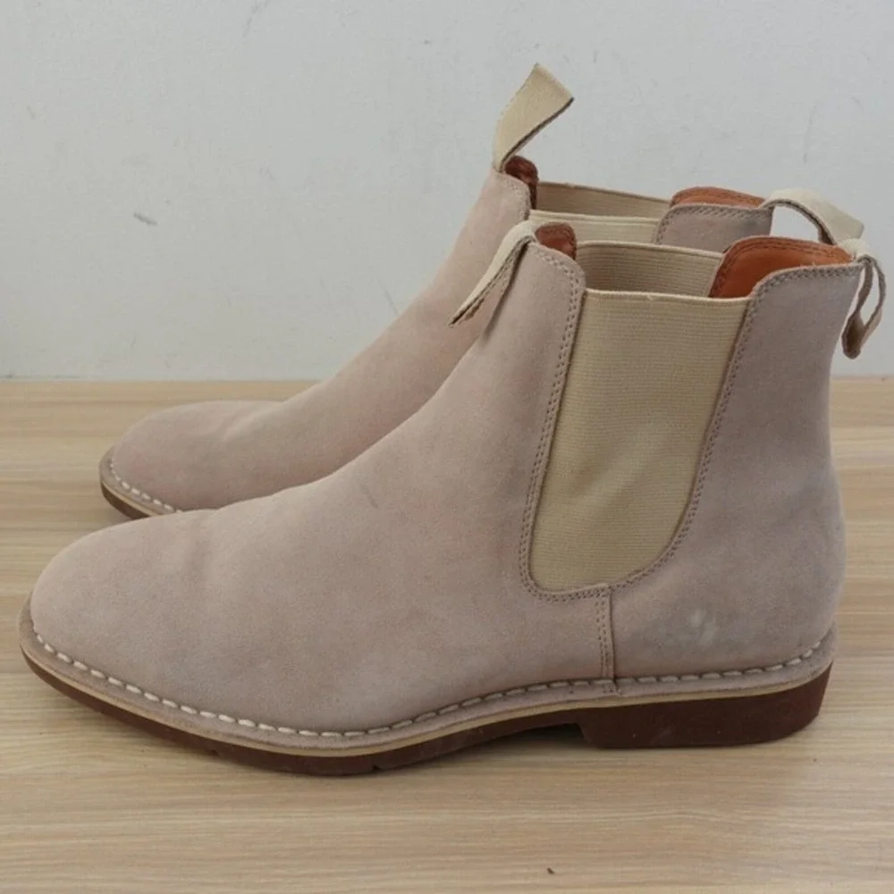 Beige Chelsea Ankle Boots Mens 11 Tan Suede Indie‎ Sleaze VINTAGE FOUNDRY CO
