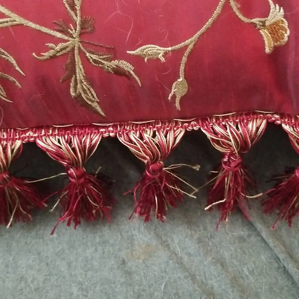Source Unknown embroidered background tassels