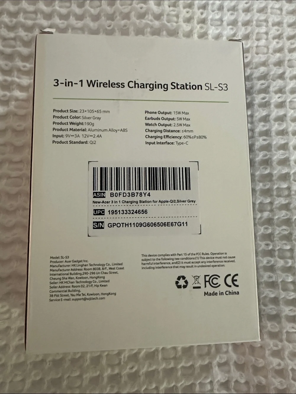 Acer wireless charging