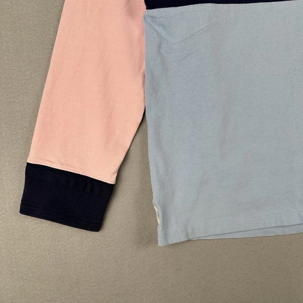 Polo Ralph Lauren Rugby Shirt Mens XL Colorblock Crest Patch‎ Long Sleeve