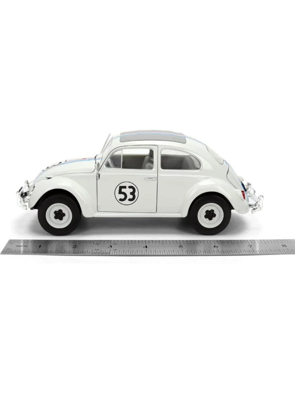 Die-Cast Volkswagen Beetle Model Car with Tire Rack - 1:24 Scale Collectible Toy