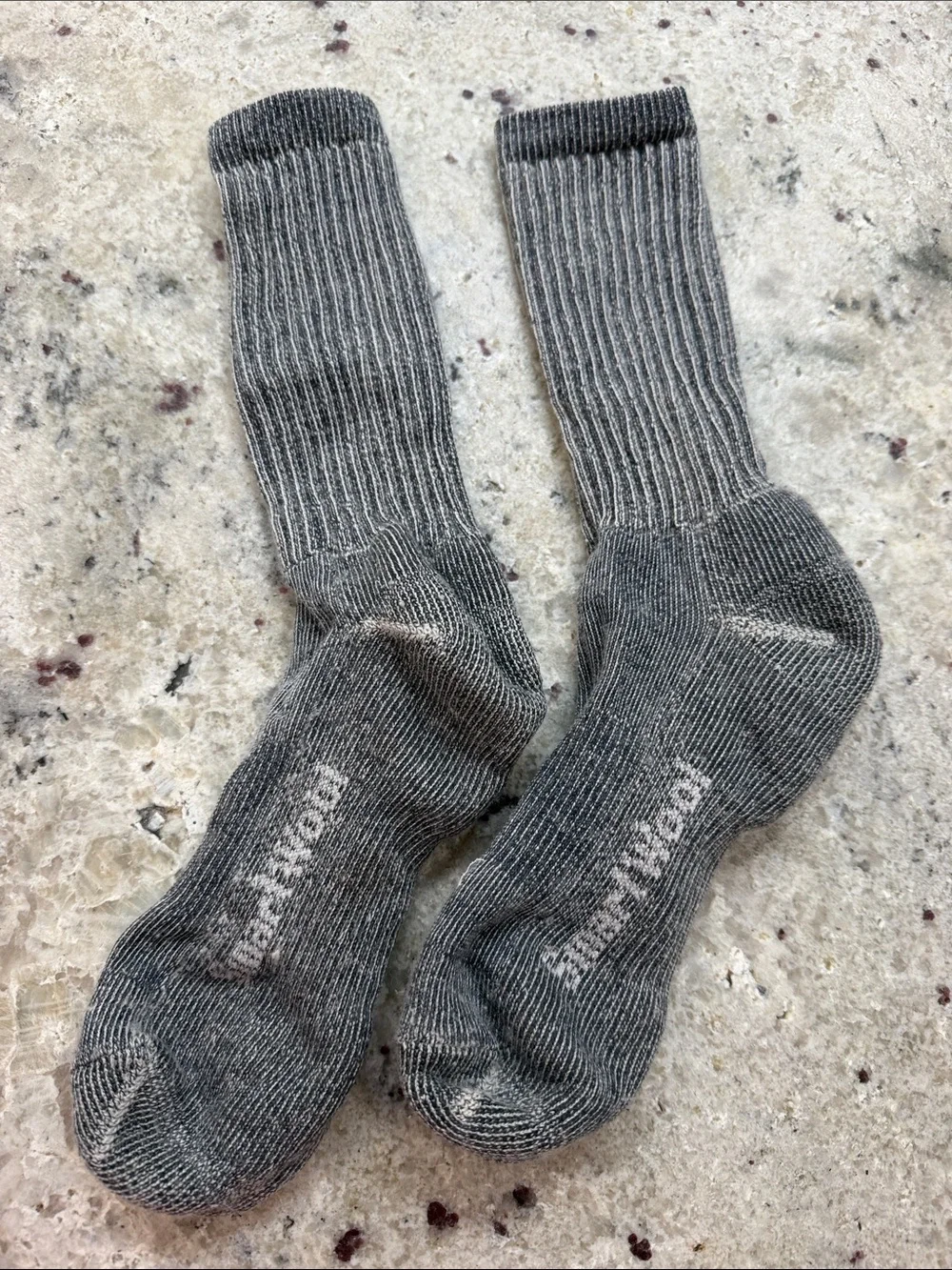Smartwool Size Large Unisex Socks Gray Wool Tall Hiking Cushion Performance