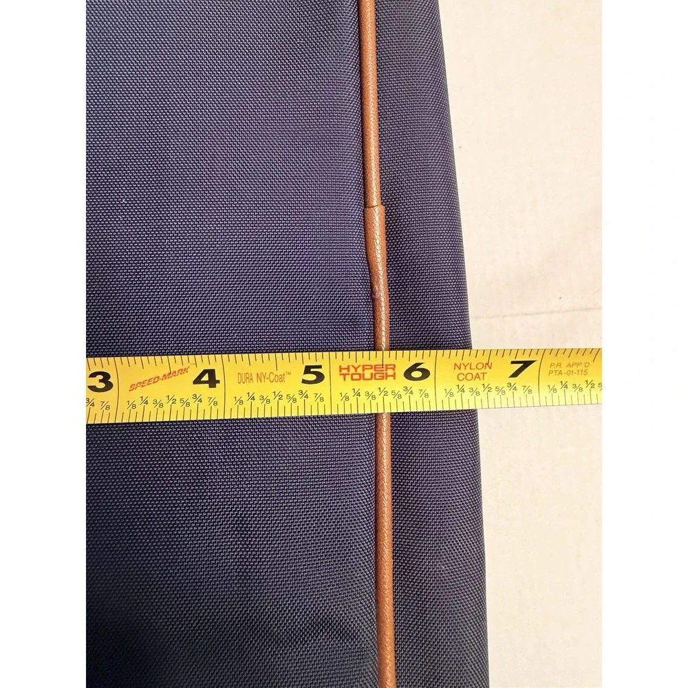 Vintage 80s Japan Airlines In Flight Weekend Bag Navy Blue Brown Nylon 16