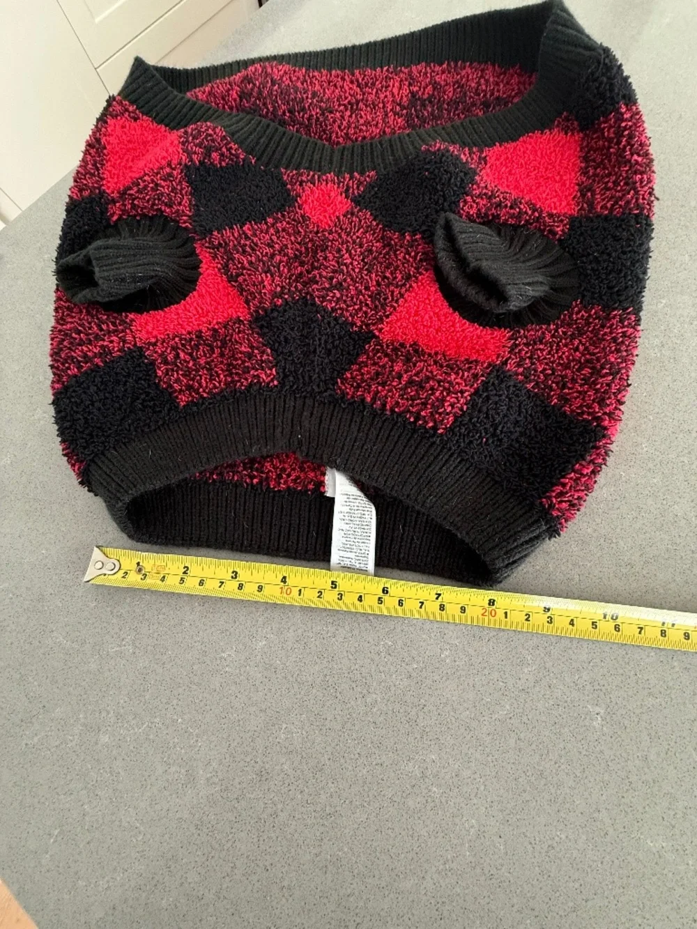 2 Old Navy Dog Large Buffalo and White Plaid Sweaters EUC