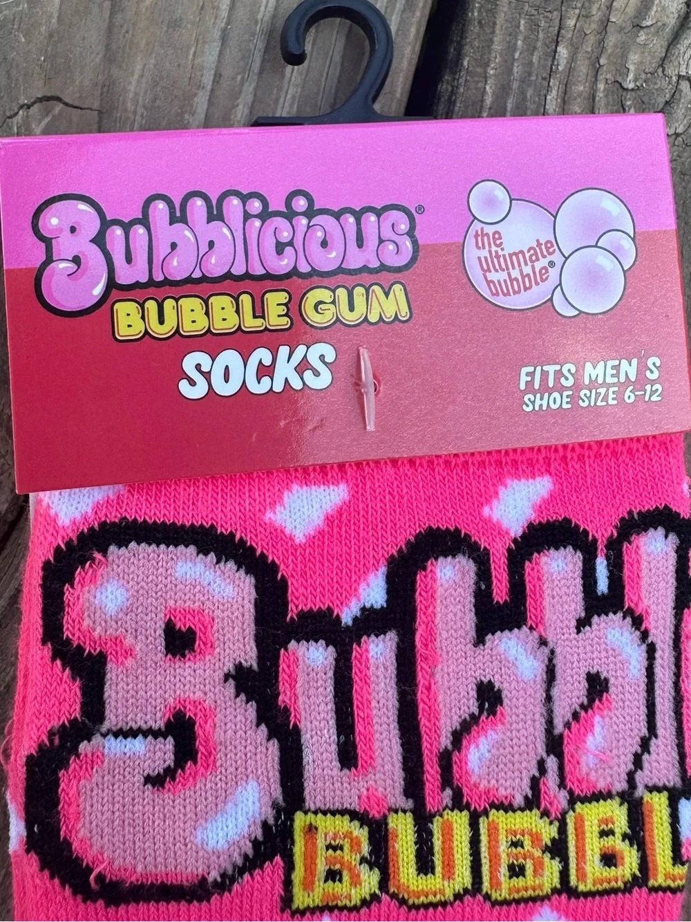 Bubblicious Bubble Gum Crew Socks - Unisex 6 - 12