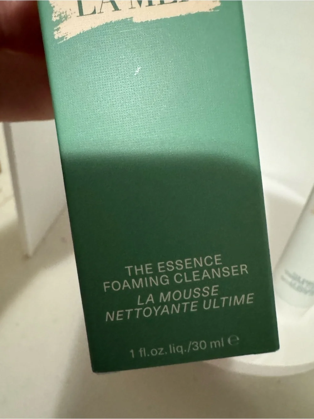 La Mer Eye concentrate and foaming cleanser with cosmetic pouch