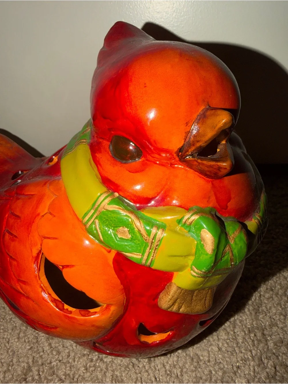 Ceramic Cardinal Accent Lamp/Tealight