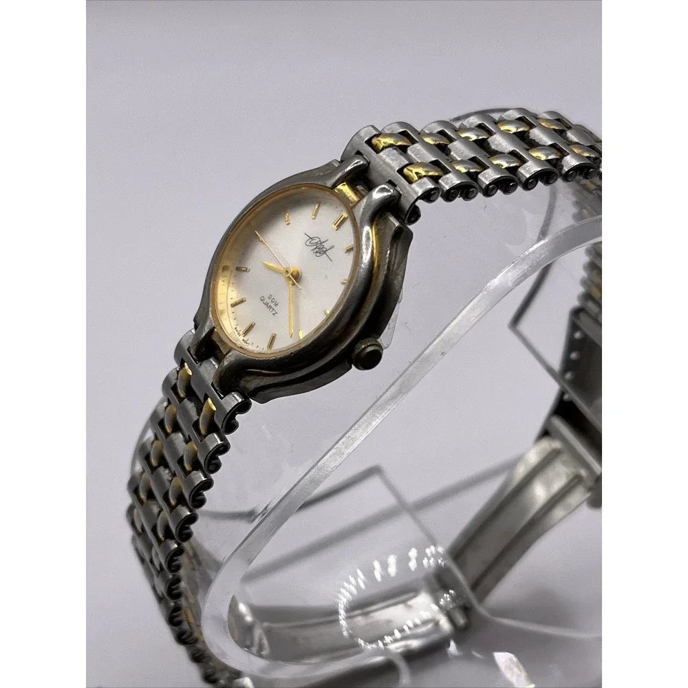 AES Women's Swiss Two Tone Quartz Watch‎ WR 30M- New Battery