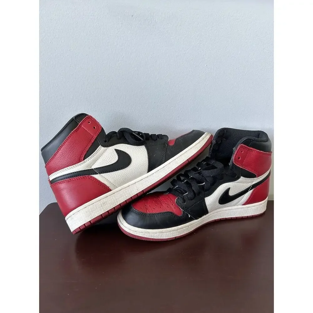 Size 8.5 - Nike Air Jordan 1 Retro OG High Bred Toe Black‎ Red White 555088-610
