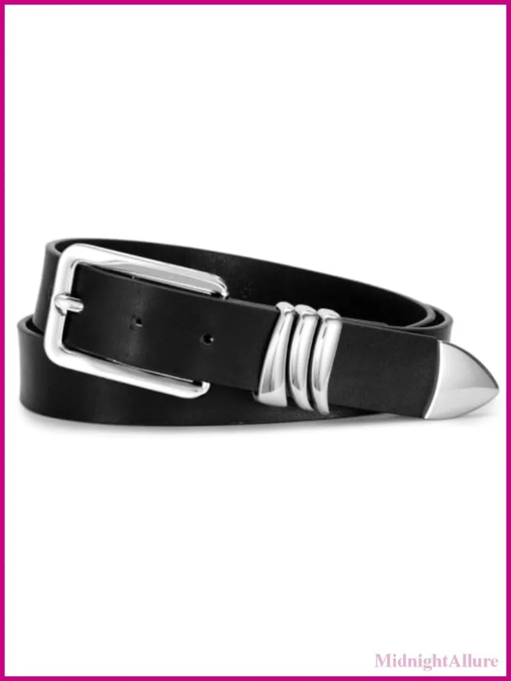 Women's Faux Leather Belt Gold Buckle Adjustable Waist Slim