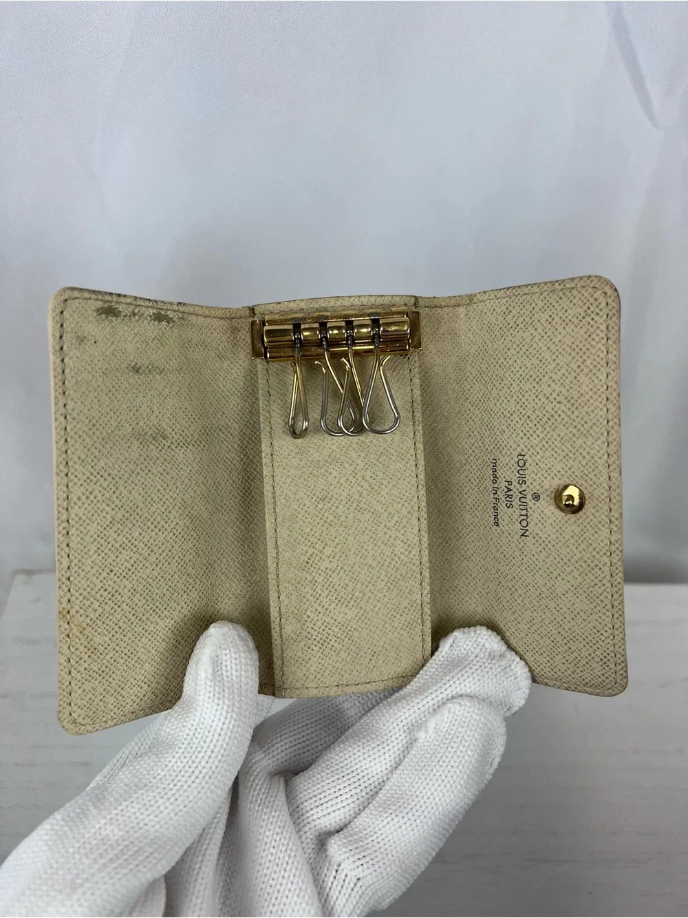 Louis Vuitton Damier Azur 4 Key Ring Holder
