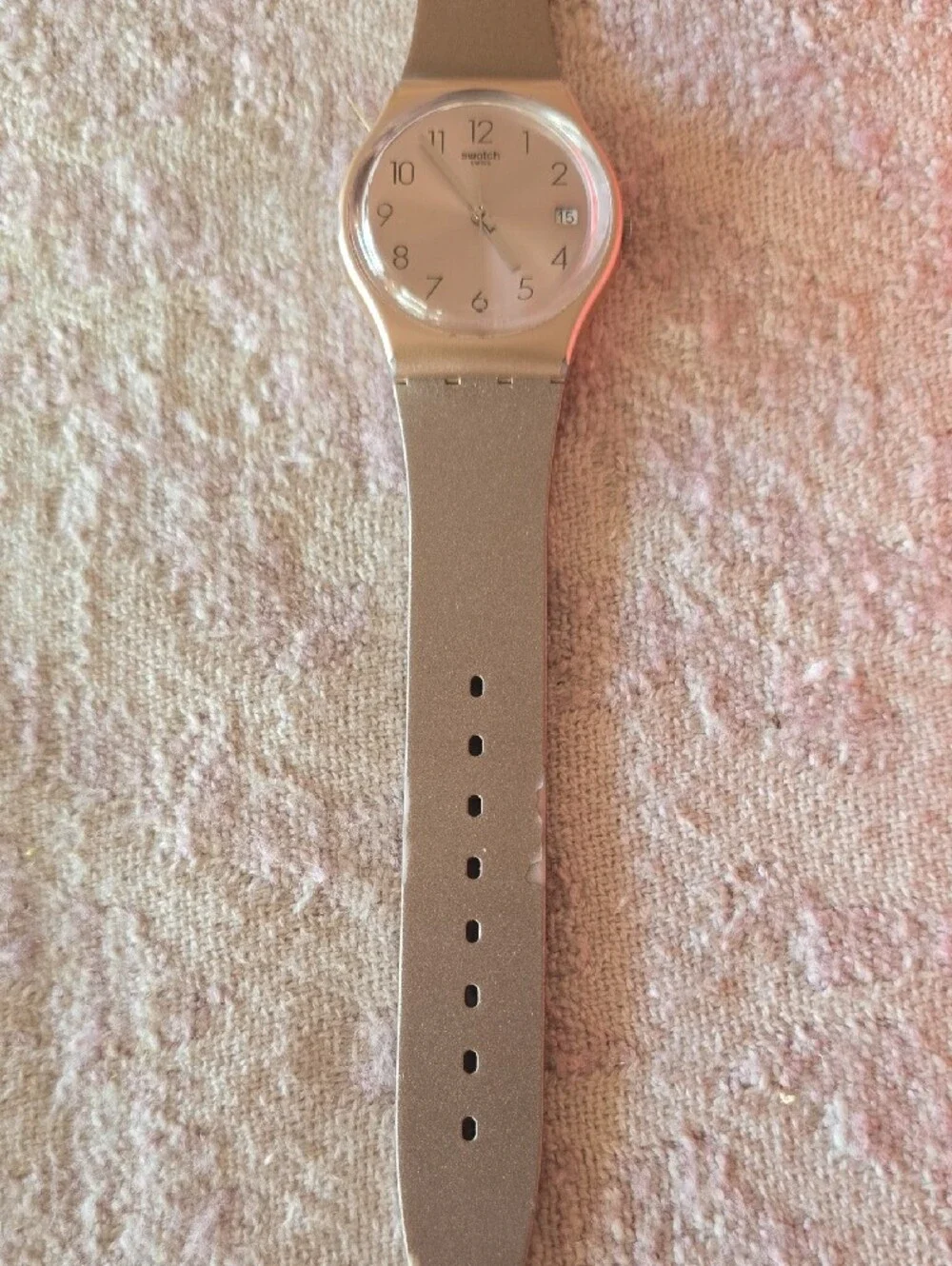 Swatch Rose Gold Tone Minimalist Women's Watch