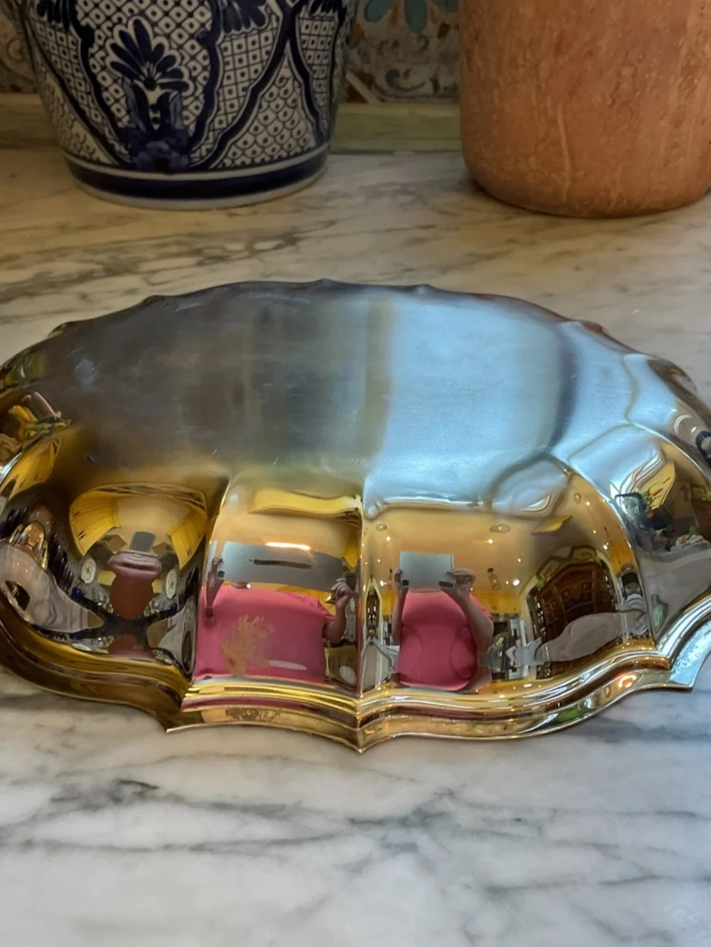 International silver Co. Chippendale pattern silverplate covered server