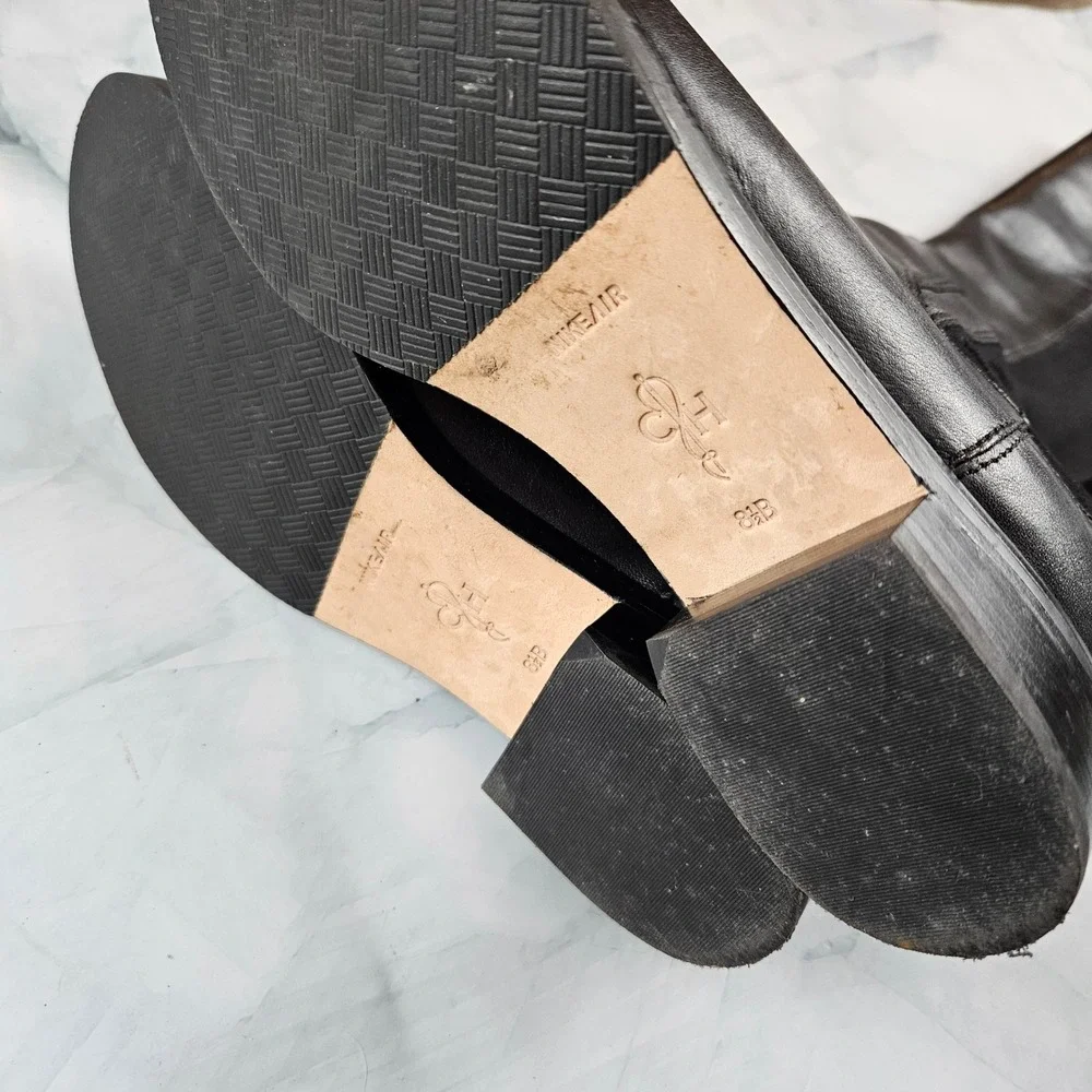 Cole Haan‎ Air Whitley Black Leather & Suede Tall Boots, size 8.5 B