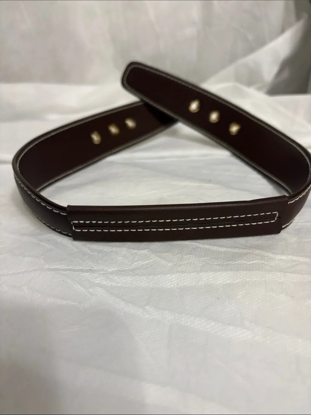 Brown Faux Leather Bag Strap Connector