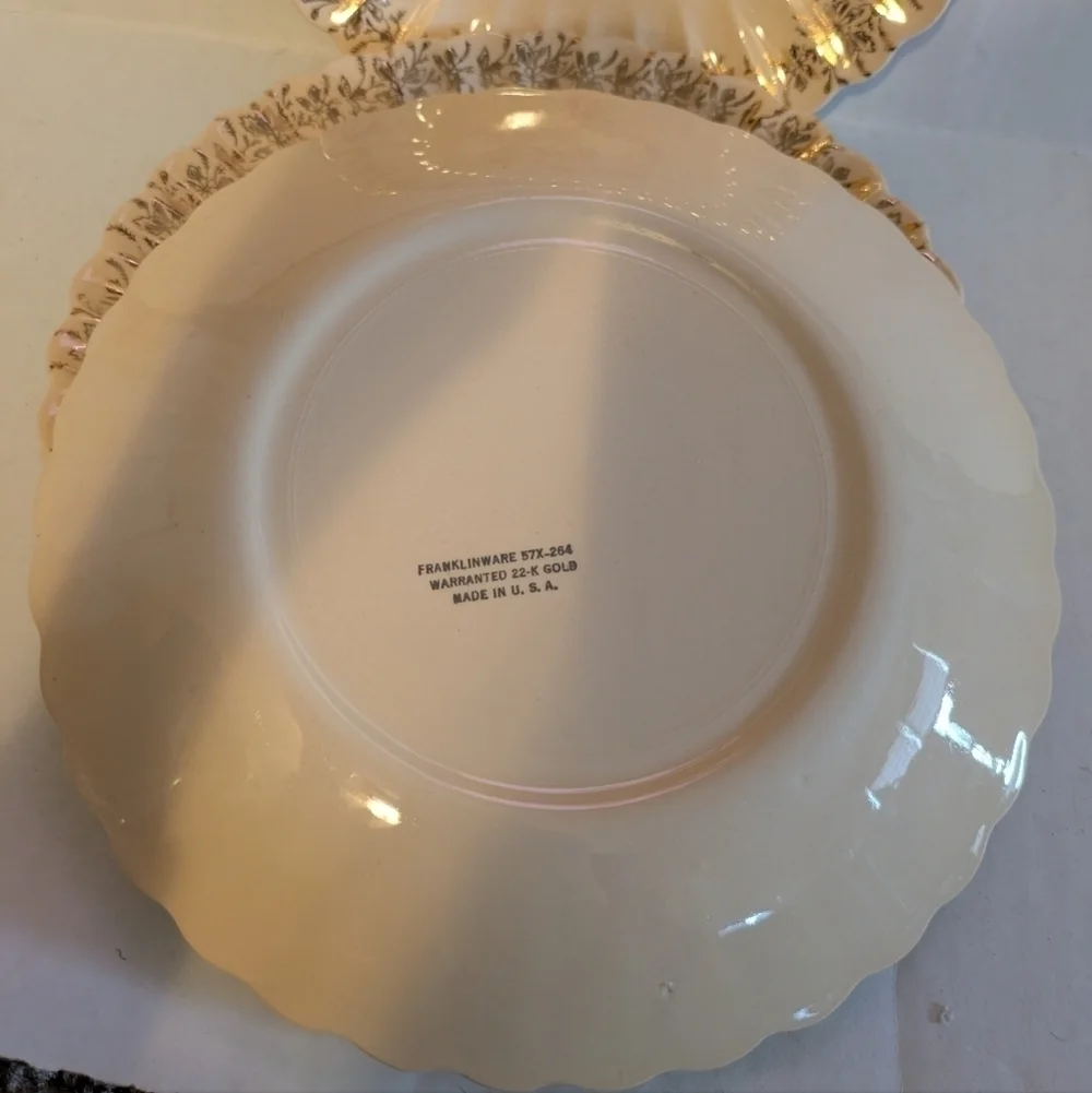 Vintage Franklinware 22K Gold Plate USA. Set of 4.