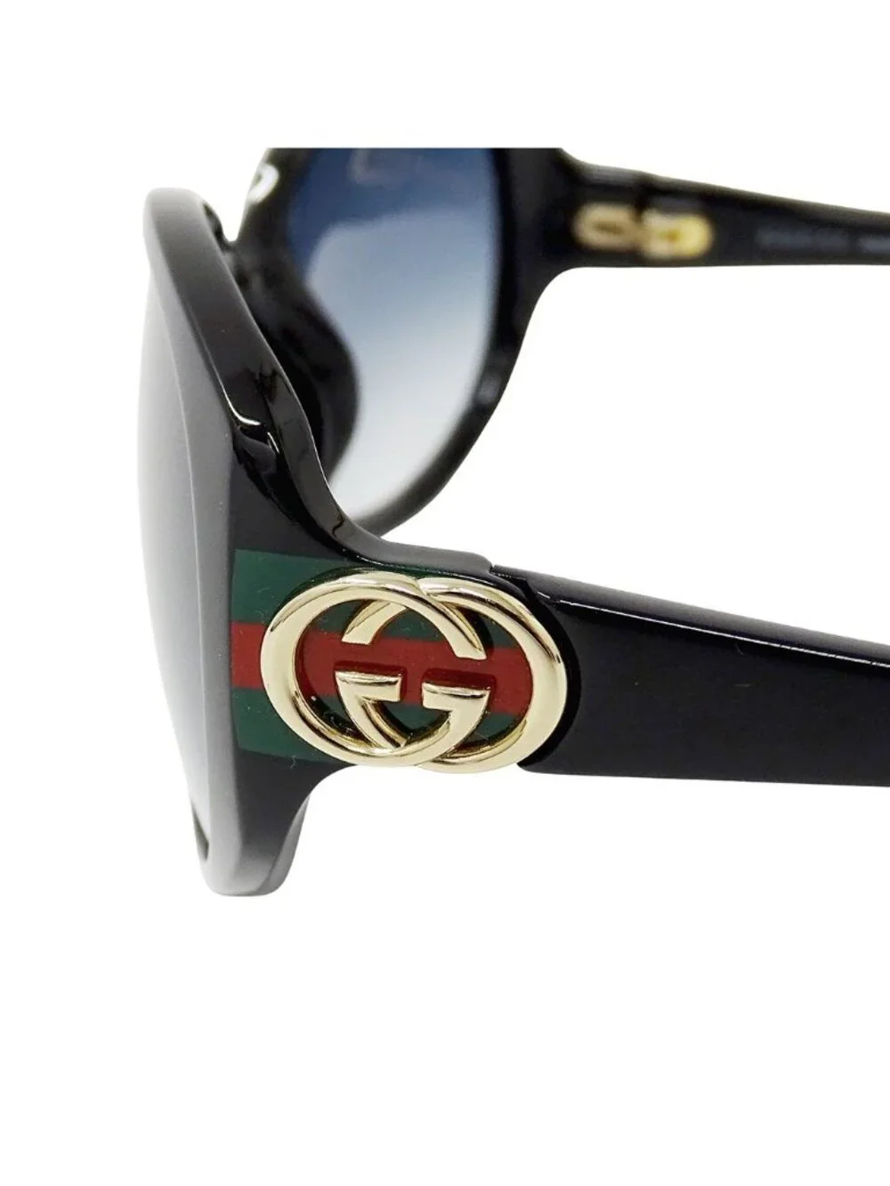 Gucci Sunglasses Interlocking G Black Blue S Gradient Eyewear