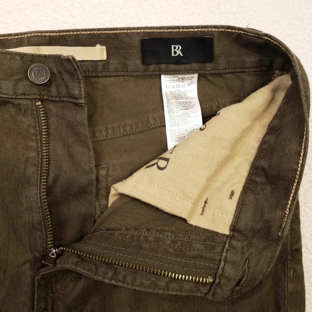 Banana Republic Slim Linen‎ Trousers Mens 30x30 Brown Casual Pants Lightweight