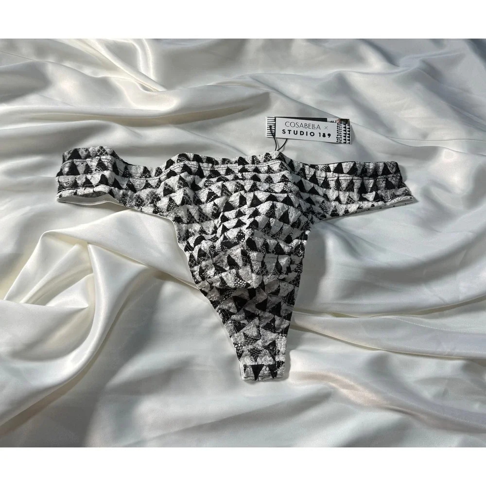 Men's Luxury Lace G-String Thong Soft‎ Stretch Designer Underwear Bold & Sexy S