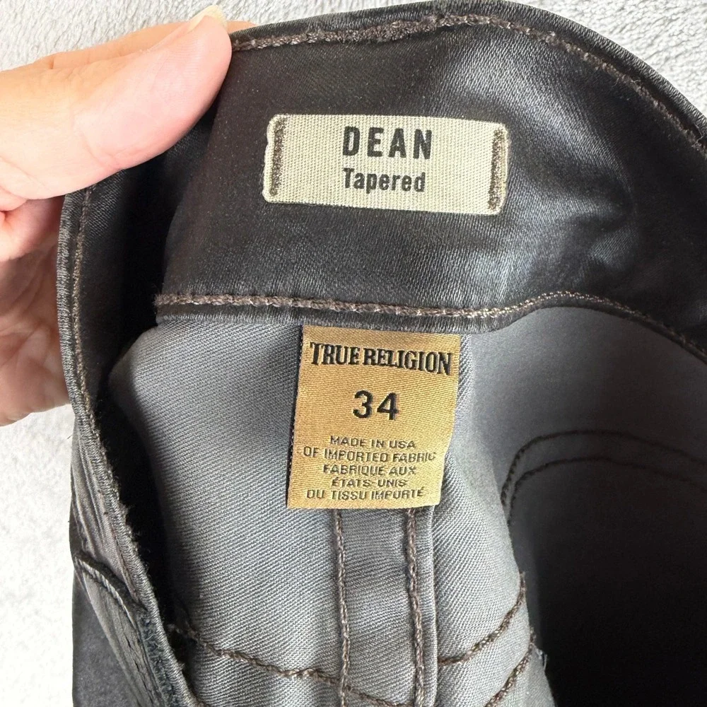 True Religion ensures leather jeans