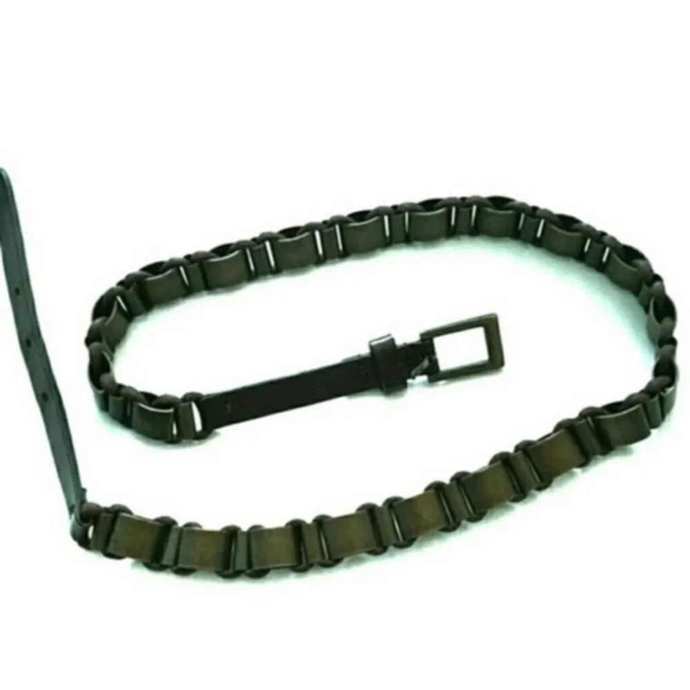 Ibel VINTAGE Rope Leather Antique Brass Belt