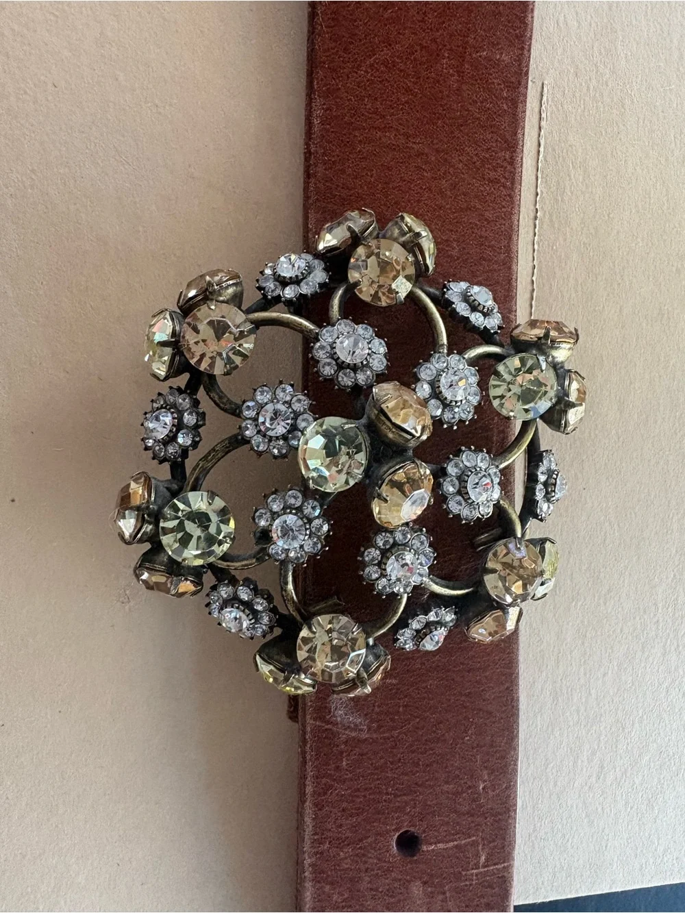 Lucky Brand belt with jeweled buckle