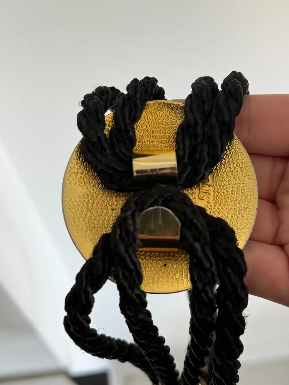 Vintage Black and Gold Rope Belt