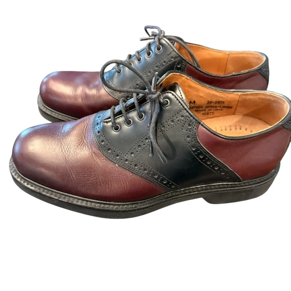 Johnston & Murphy Passport Burgundy Black Oxfords 20-2801 Men's Shoes size 8.5‎