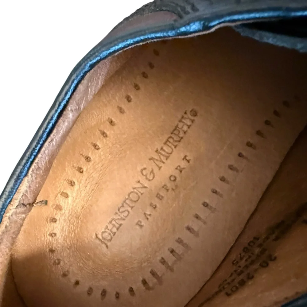 Johnston & Murphy Passport Burgundy Black Oxfords 20-2801 Men's Shoes size 8.5‎