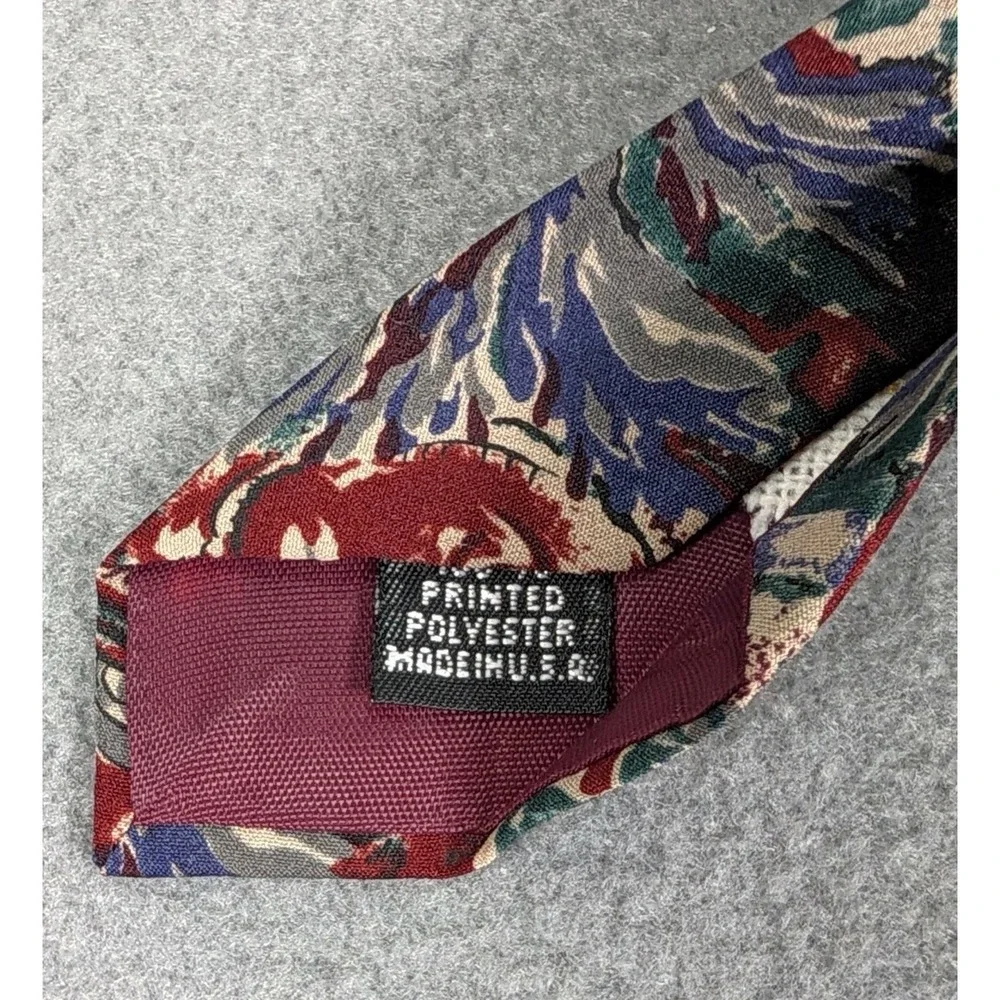 Vintage Christian Dior Tie Mens Monsieur Floral Necktie USA Made Colorful
