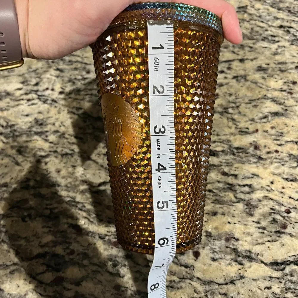 NEW Starbucks 50th Anniversary Limited Edition‎ Gold Studded Tumbler 16 oz NWT