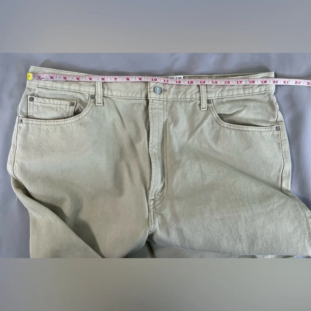 LEVIS 505 Regular Fit Jeans Mens 42 Beige‎ Straight Regular Denim W42 L32