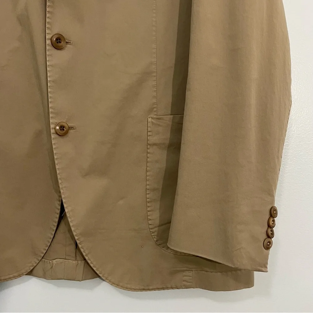 Boglioli Beige Stretch Cotton Blazer Made in Italy Size EU52