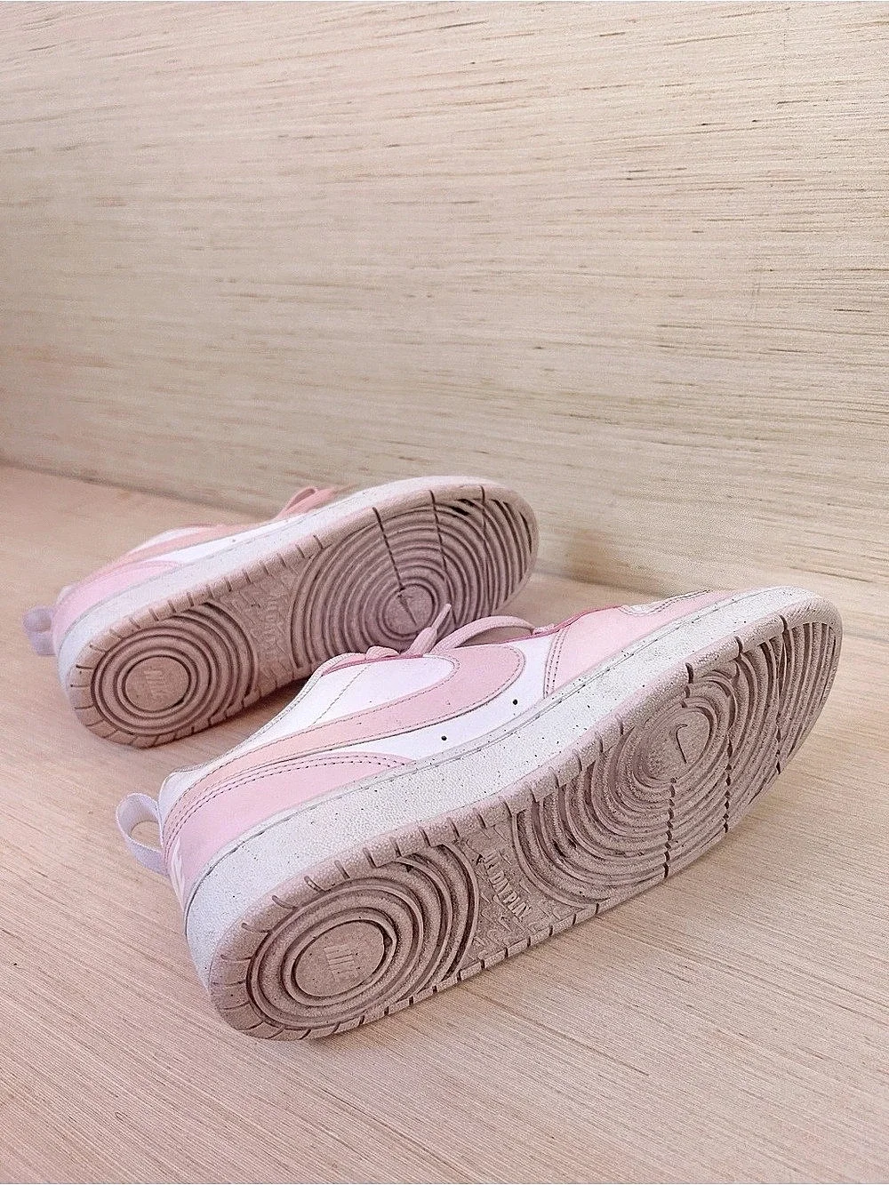 Nike Pink & White Court Vision Sneakers
