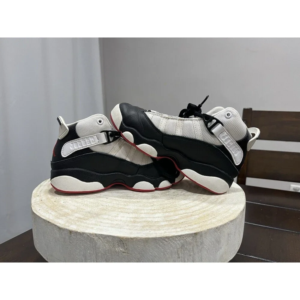 Nike Air Jordan 6 Rings PS Black White Red He Got Game 323432-008 Size 12C