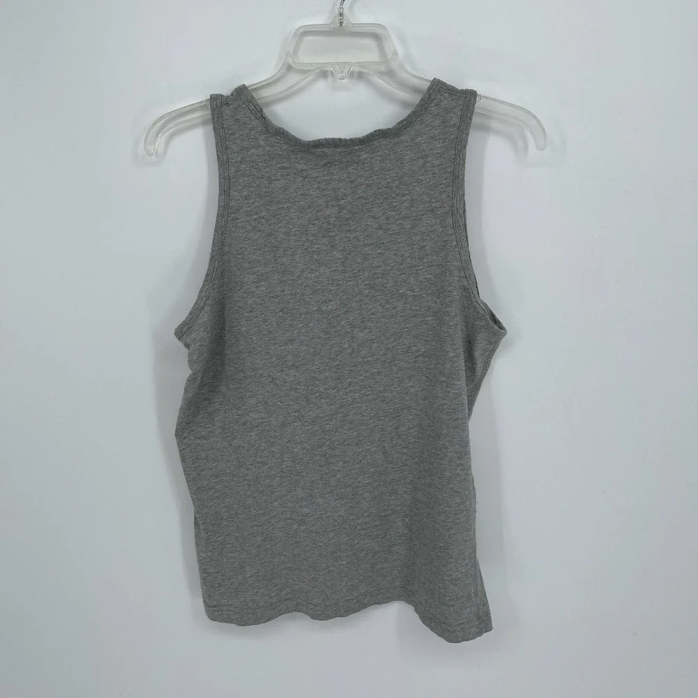 Nike Boy's Gray Neon Yellow Graphic Swoosh Logo Active Athletic Tank Top Size XL