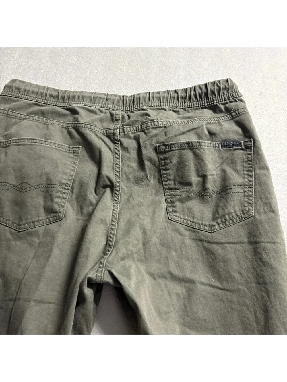Denizen from Levis Mens Jogger Pants Green Cotton Stretch Elastic Waist Size