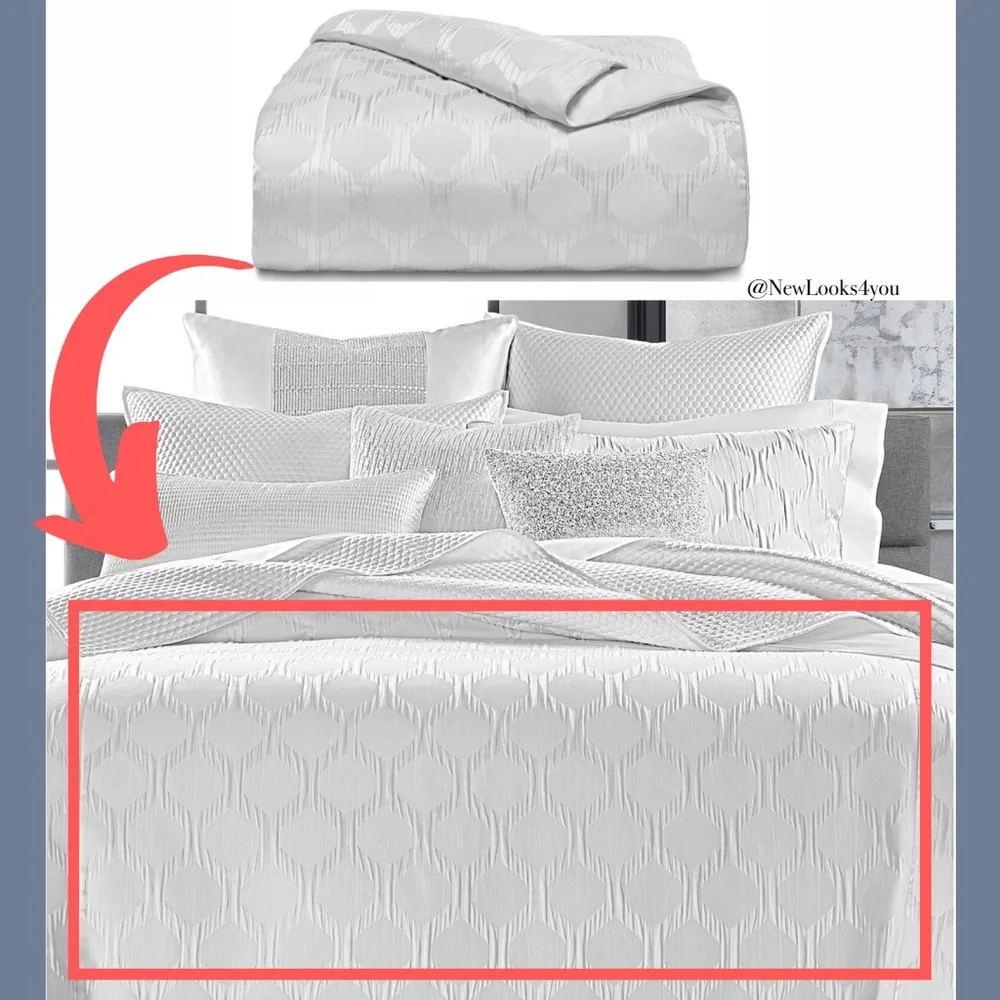 NEW‎ $335 Hotel Collection Olympia [ Full/Queen ] Duvet Cover White #D283