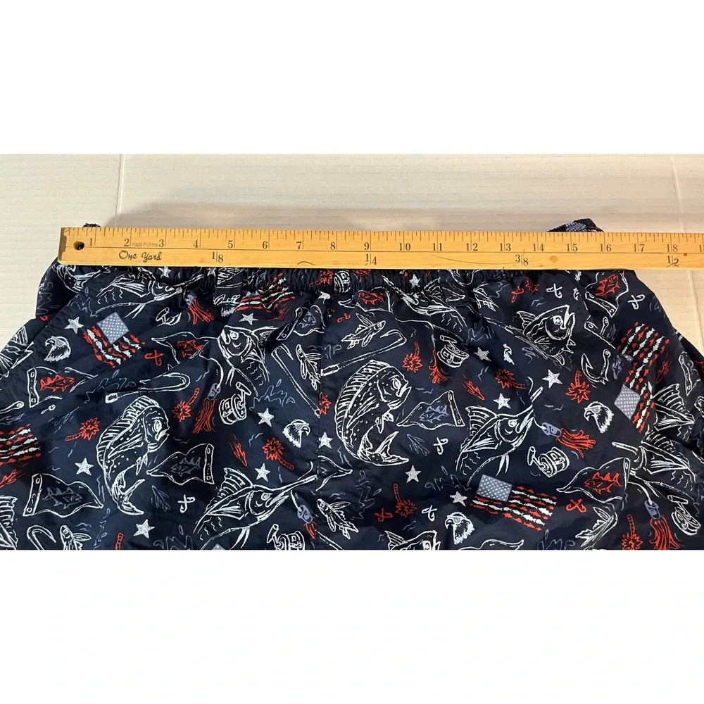 Columbia PFG Swim Trunks Men's XL Navy Blue‎ Patriotic Fishing Shorts