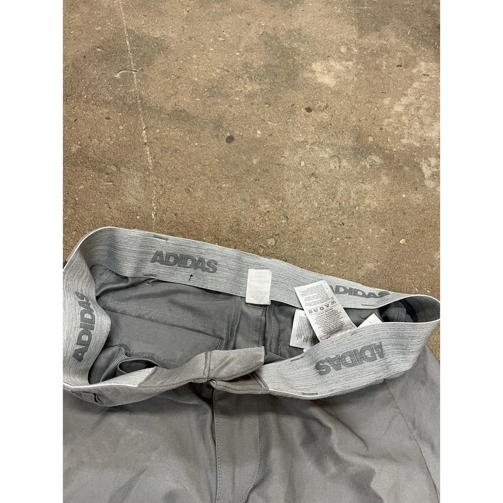 Adidas Pants‎ Mens 30x30 Gray Golf Chino Stretch 3-Stripes Logo Performance Tech