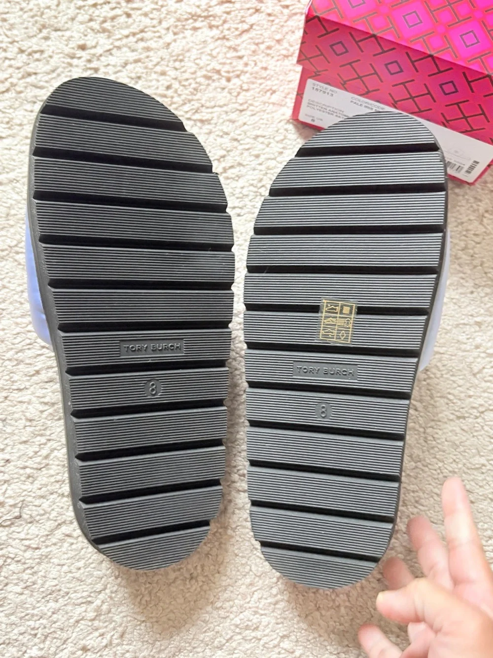 Tory Burch britten anatomic lug sandalsize 8