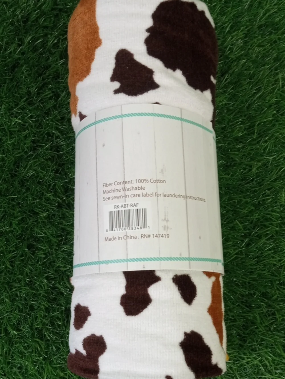 🚜 Cow Print Beach Towel